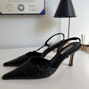 Tony Bianco Sakai Black Nappa Heels